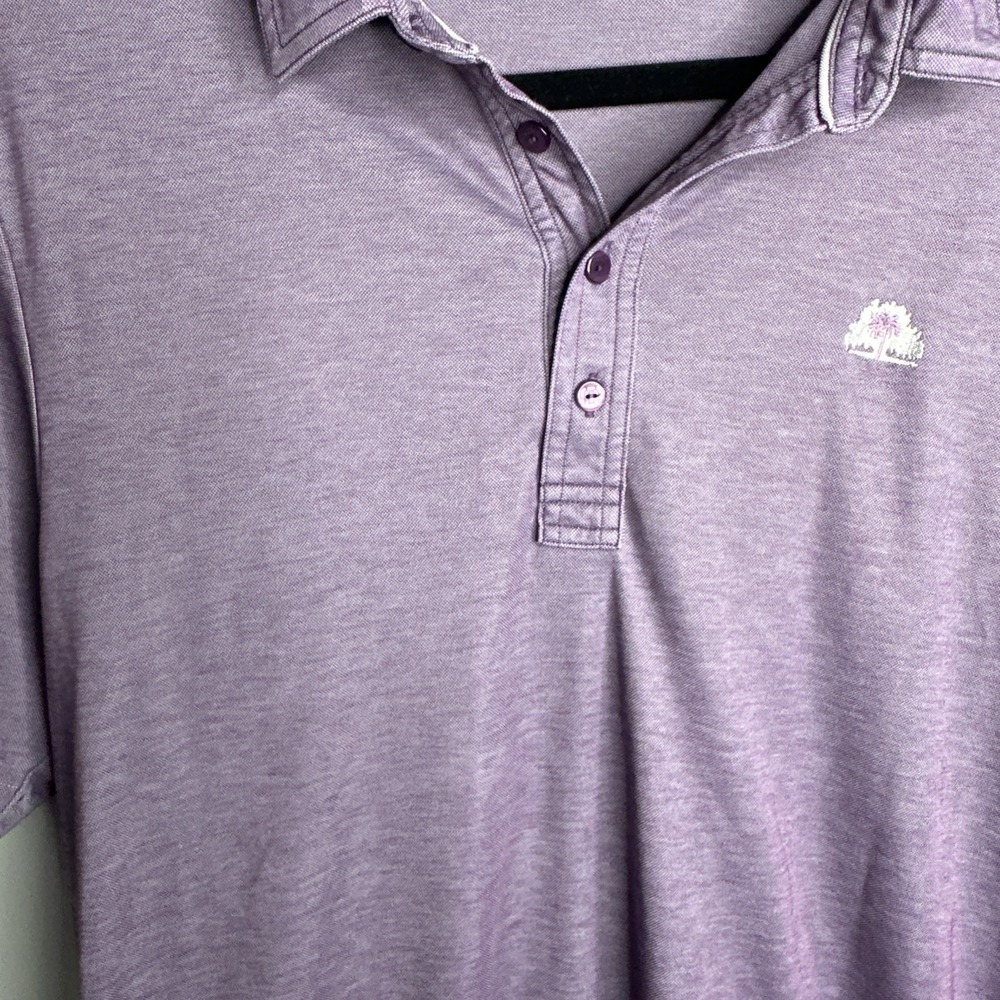 Travis Mathew Mens Sz M Polo Shirt Purple Pima Cotton Blend Golf Sports - Picture 5 of 11